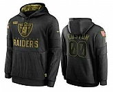 Las Vegas Raiders Customized Black Salute To Service Sideline Performance Pullover Hoodie,baseball caps,new era cap wholesale,wholesale hats